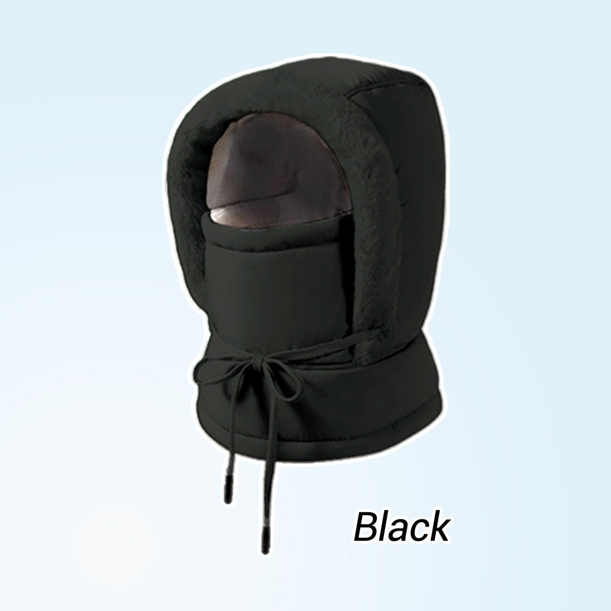 Plush-lined Thickened Thermal Hat with Face Mask
