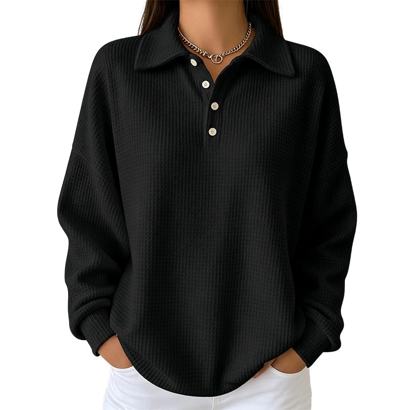 Women's Casual Waffle Knit Top