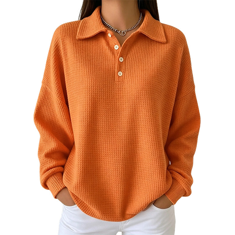 Women's Casual Waffle Knit Top