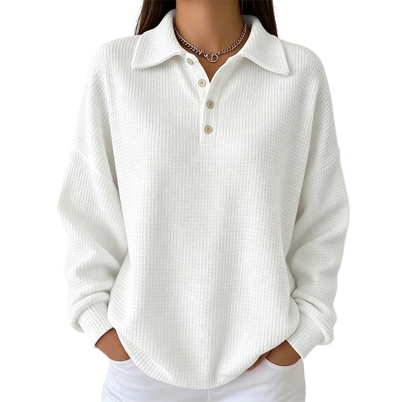 Women's Casual Waffle Knit Top