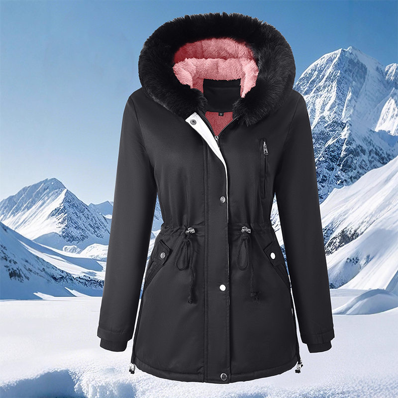 Women's Winter Mid-Length Plush-Lined Jacket