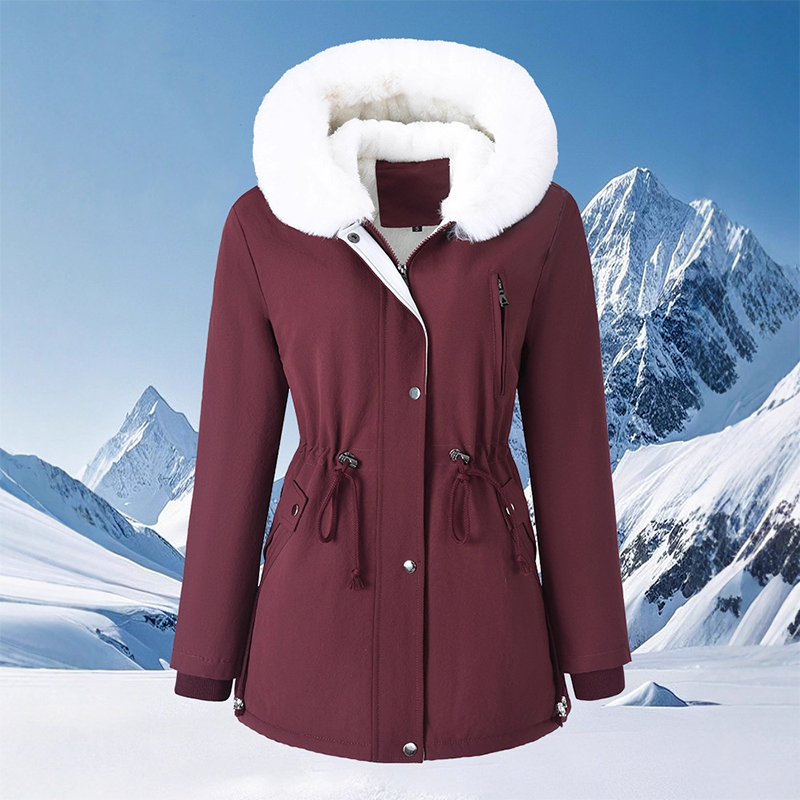 Women's Winter Mid-Length Plush-Lined Jacket