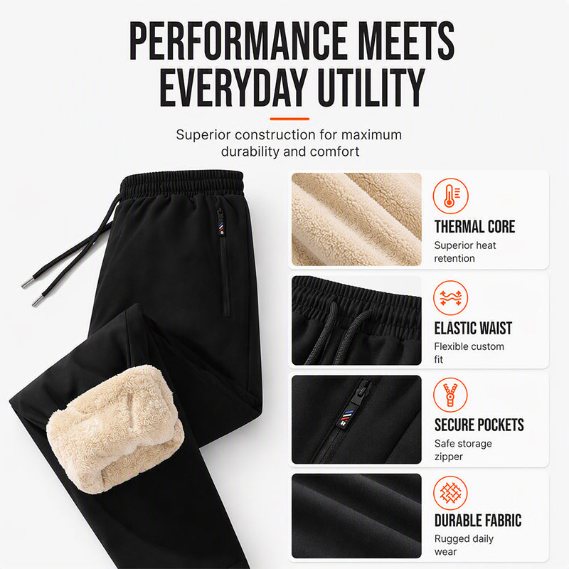 Men's Thickened Sherpa-Lined Thermal Pants