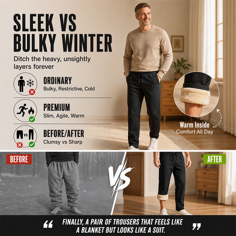 Men's Thickened Sherpa-Lined Thermal Pants