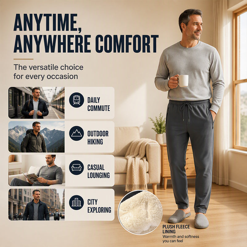 Men's Thickened Sherpa-Lined Thermal Pants