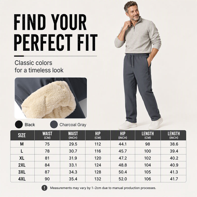 Men's Thickened Sherpa-Lined Thermal Pants