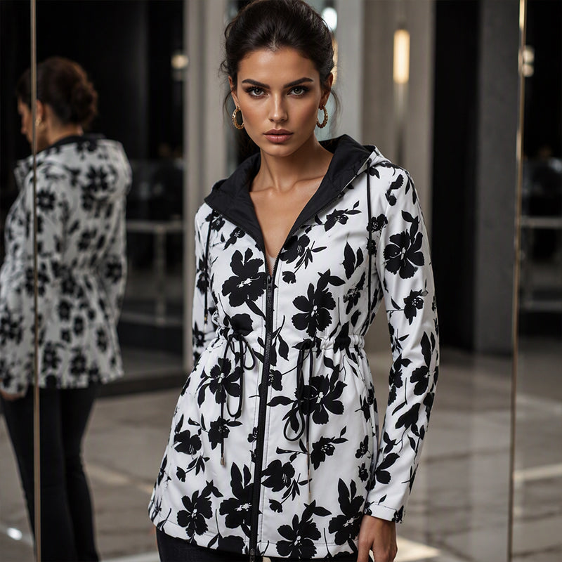 Women's Reversible Leopard Print Hooded Jacket