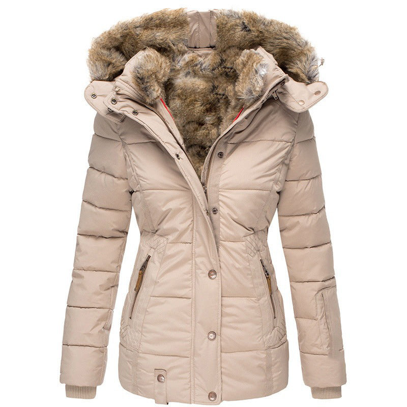 Women's Slim-Fit Hooded Padded Jacket