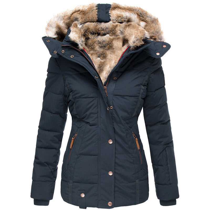 Women's Slim-Fit Hooded Padded Jacket