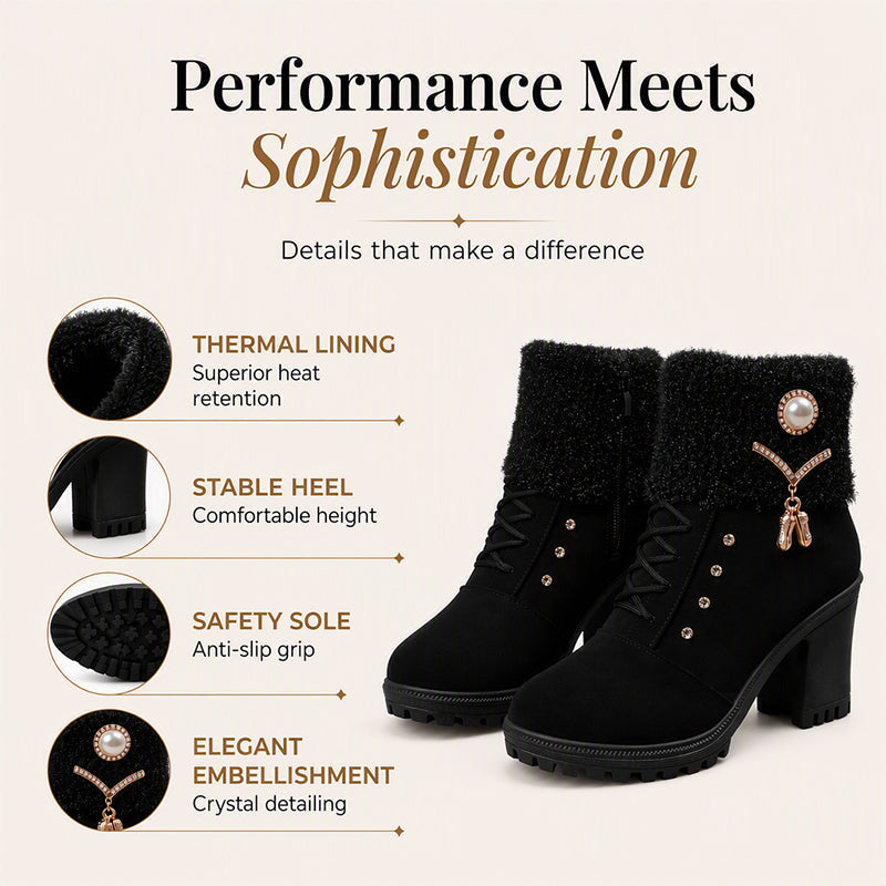 Women's Thick Warm Chunky Heel Boots