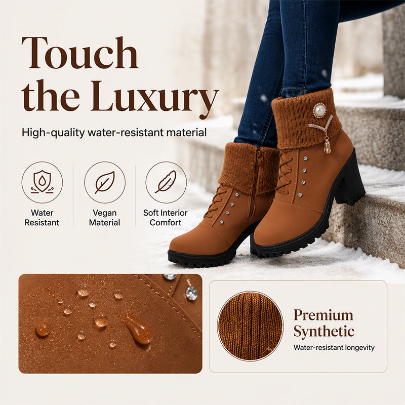 Women's Thick Warm Chunky Heel Boots
