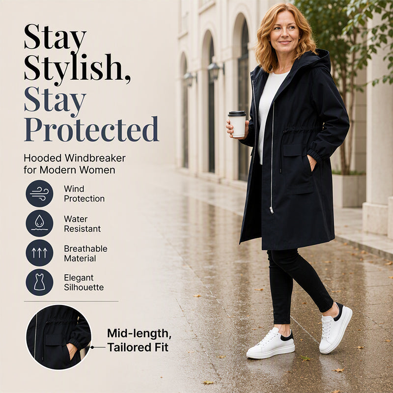 Women's Warm Mid-Length Hooded Coat