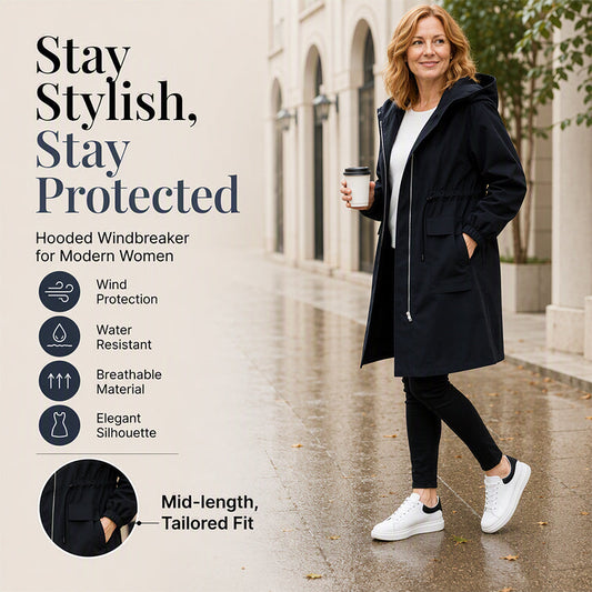 Women's Warm Mid-Length Hooded Coat