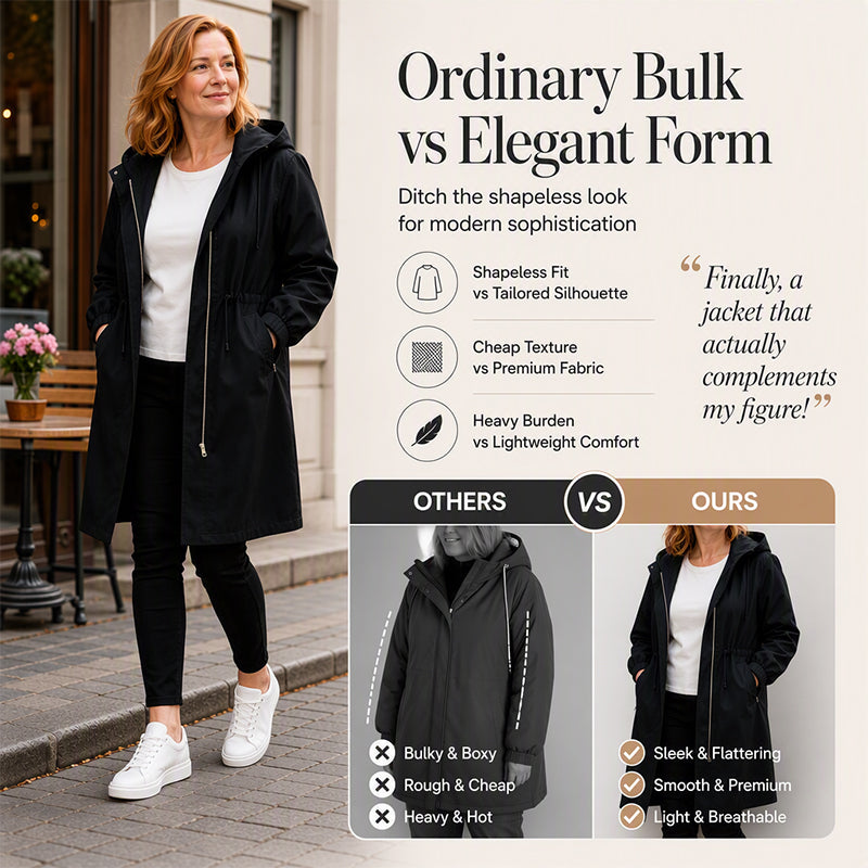 Women's Warm Mid-Length Hooded Coat