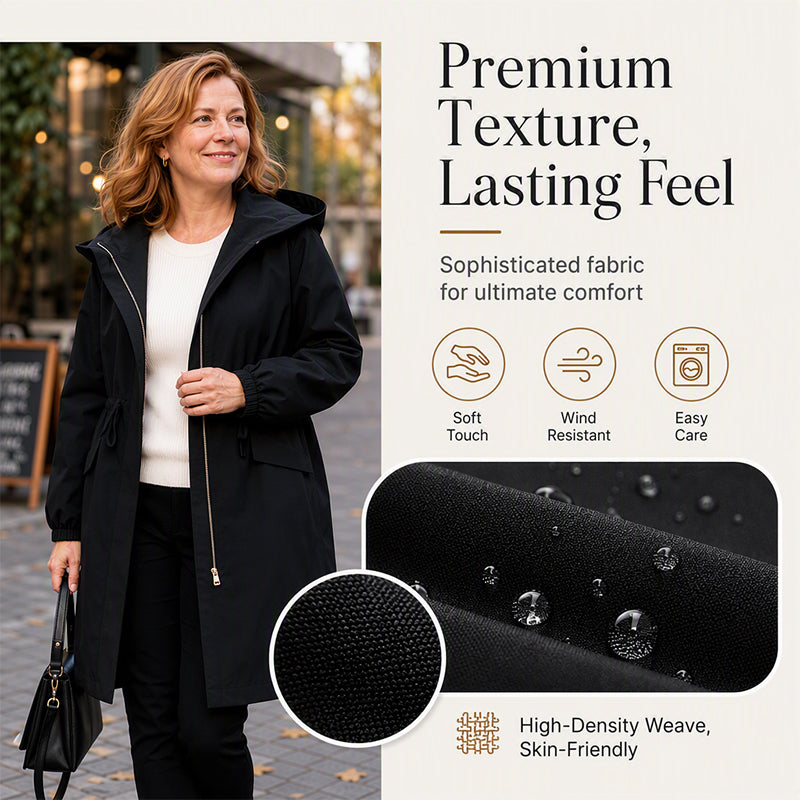 Women's Warm Mid-Length Hooded Coat