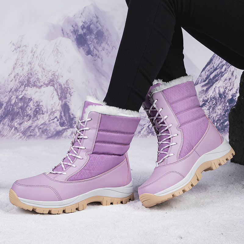Women's Waterproof Plush-Lined Mid-Calf Snow Boots