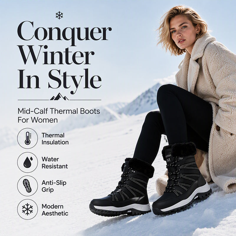 Women's Mid-Calf Winter Snow Boots