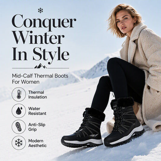 Women's Mid-Calf Winter Snow Boots