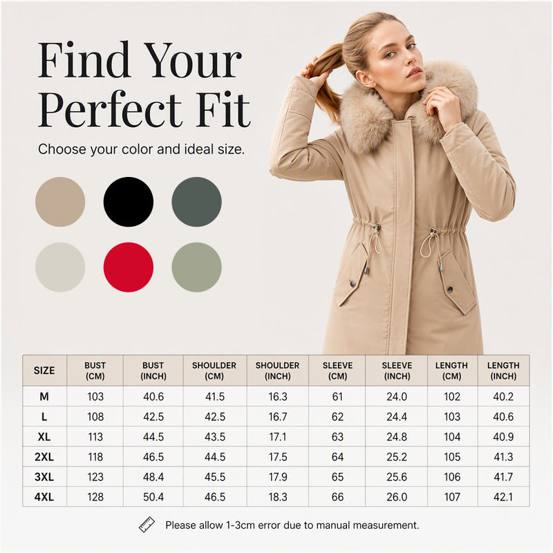 Women's 2-in-1 Detachable Plush-Lined Hooded Coat
