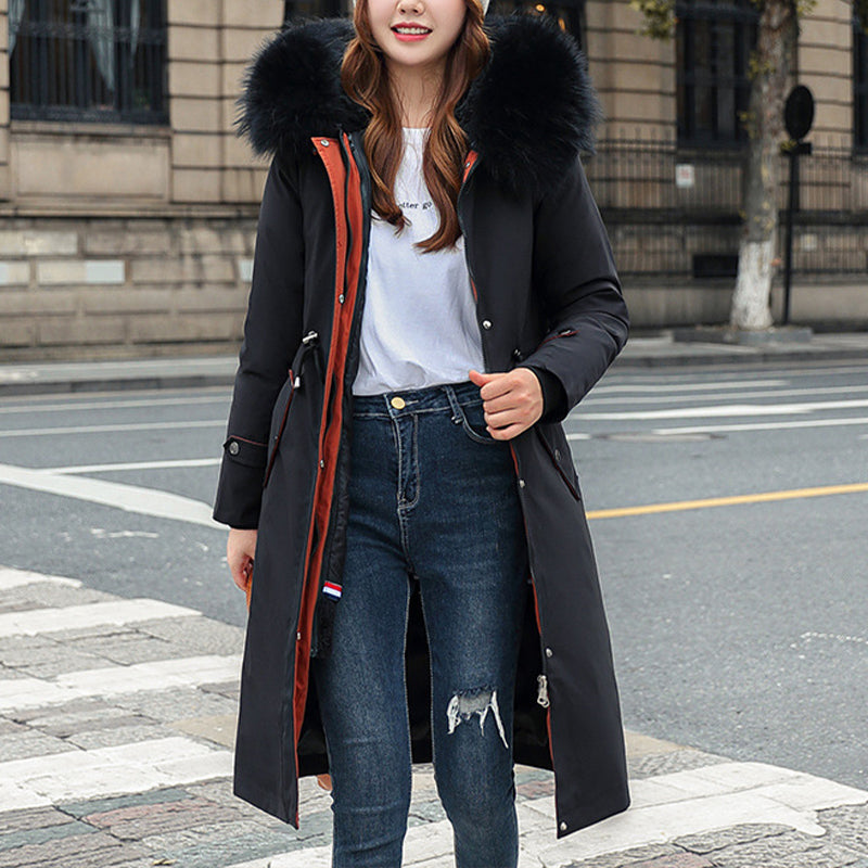 Women's 2-in-1 Detachable Plush-Lined Hooded Coat