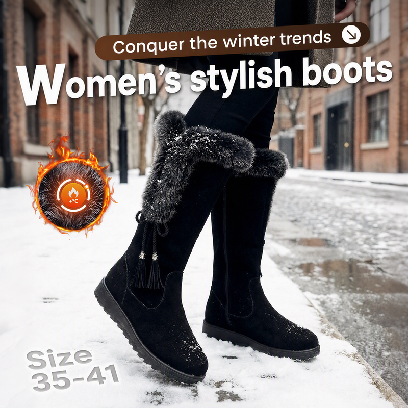 Women's Warm Anti-Slip Wear-Resistant Mid-Calf Boots