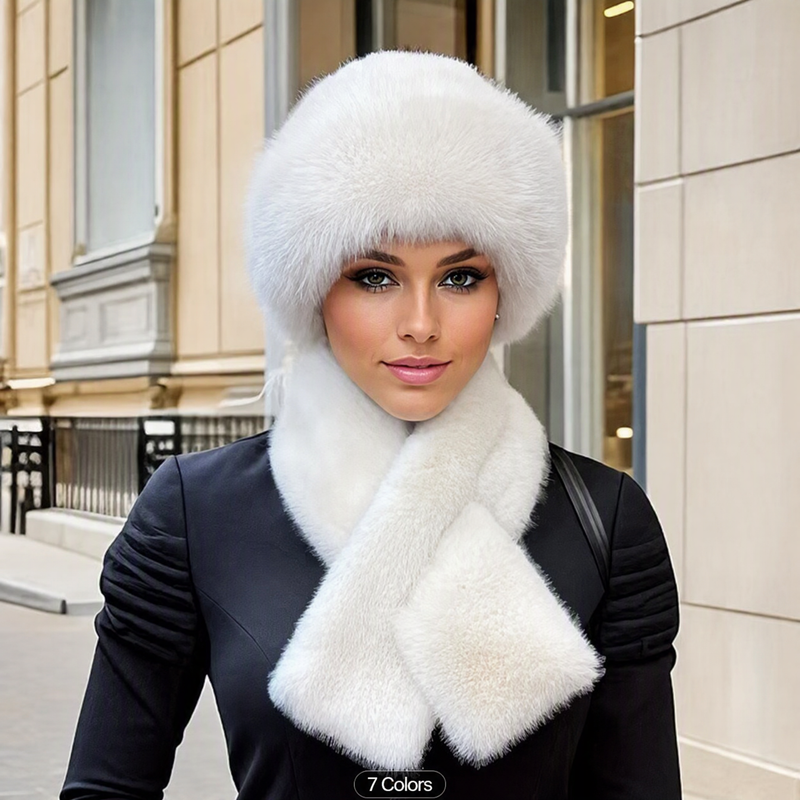 Winter Plush Thickened Scarf and Hat Warm Set