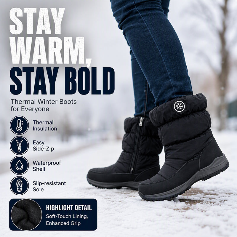 Women's Winter Mid-Calf Non-Slip Snow Boots