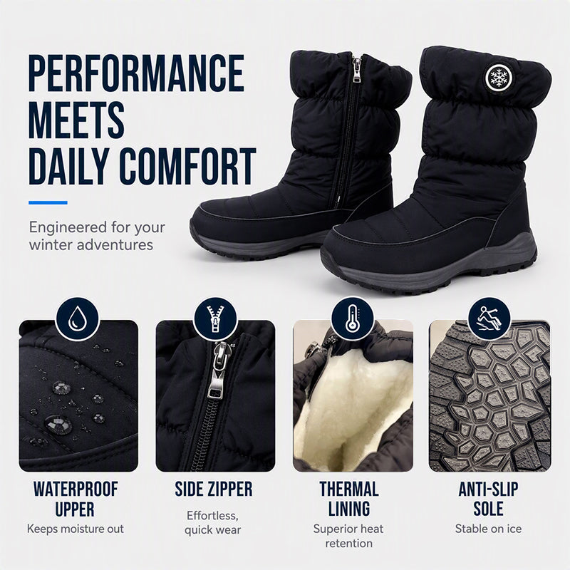 Women's Winter Mid-Calf Non-Slip Snow Boots