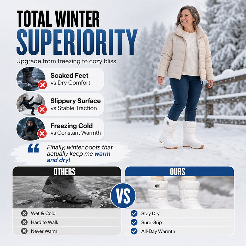Women's Winter Mid-Calf Non-Slip Snow Boots