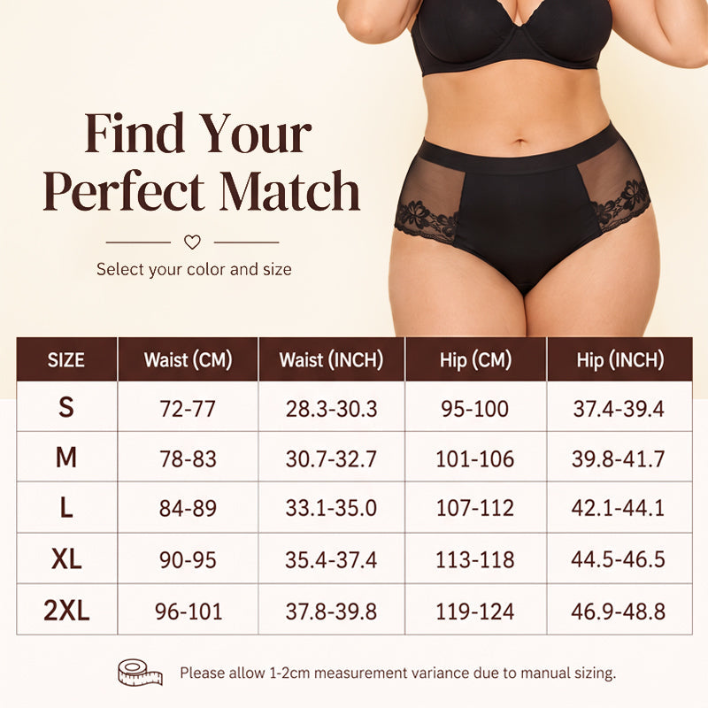 Women's High-Waist Sexy Lace Mesh Briefs