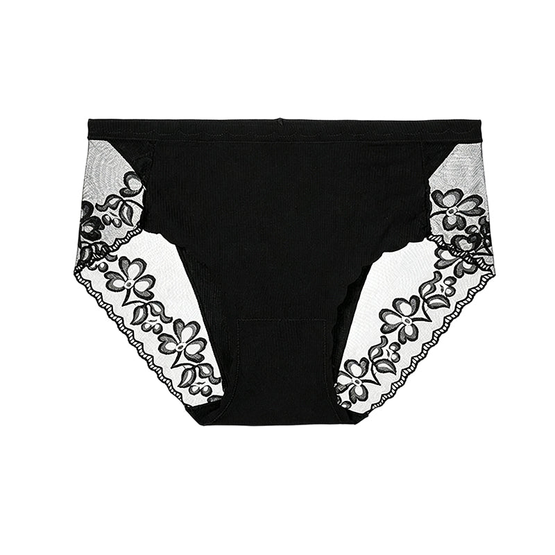Women's High-Waist Sexy Lace Mesh Briefs