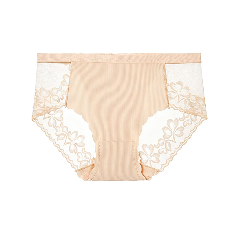 Women's High-Waist Sexy Lace Mesh Briefs