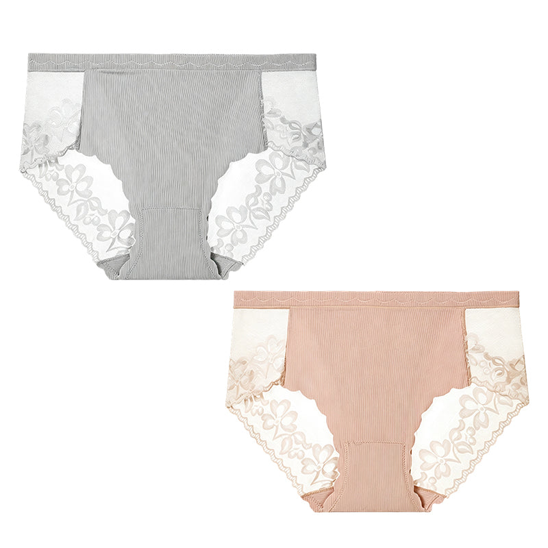 Women's High-Waist Sexy Lace Mesh Briefs