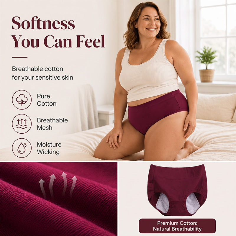 Women's Plus Size Menstrual Panties