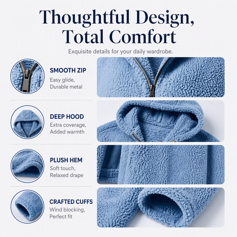 Women's Casual Plush Hooded Jacket