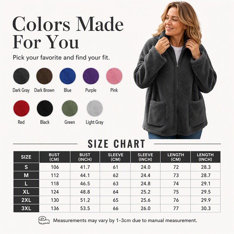 Women's Casual Plush Hooded Jacket