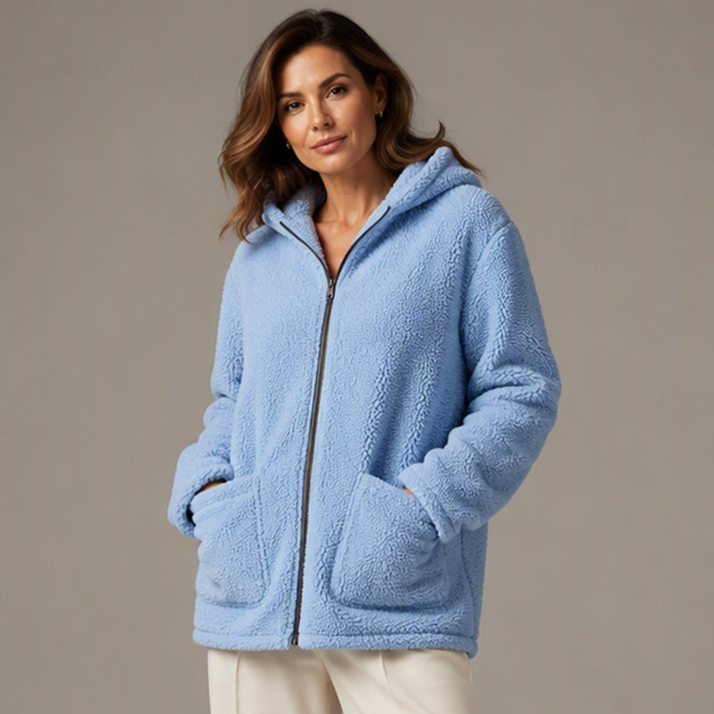 Women's Casual Plush Hooded Jacket