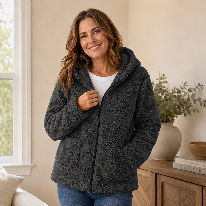 Women's Casual Plush Hooded Jacket