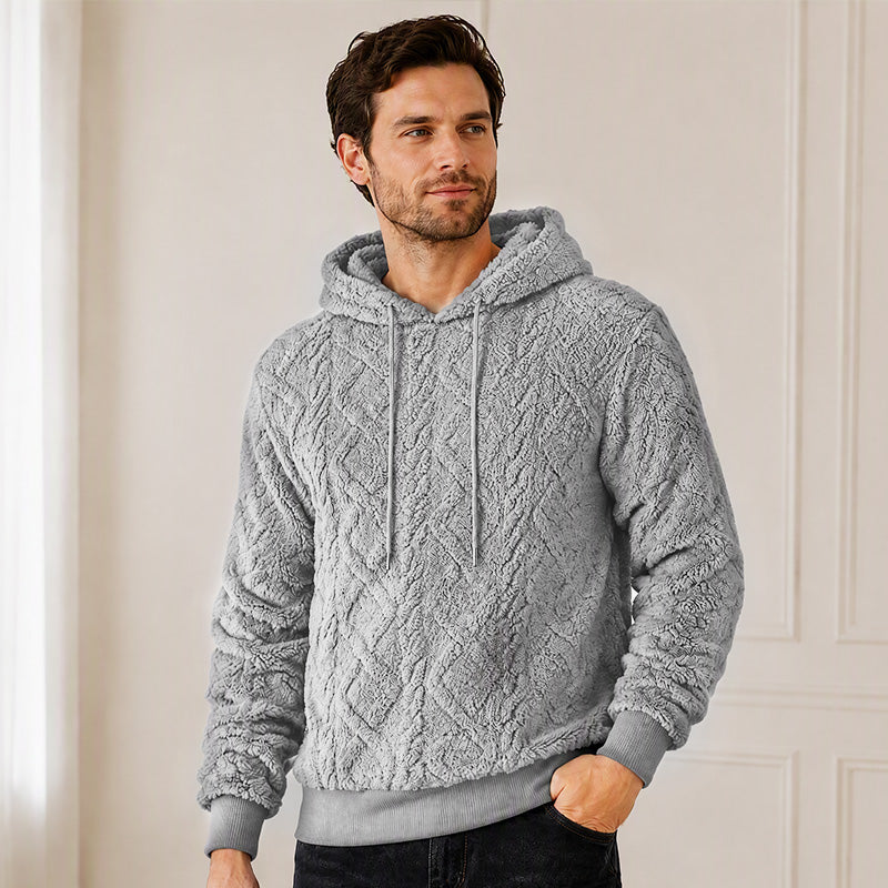 Men's Casual Double-Sided Plush Hoodie