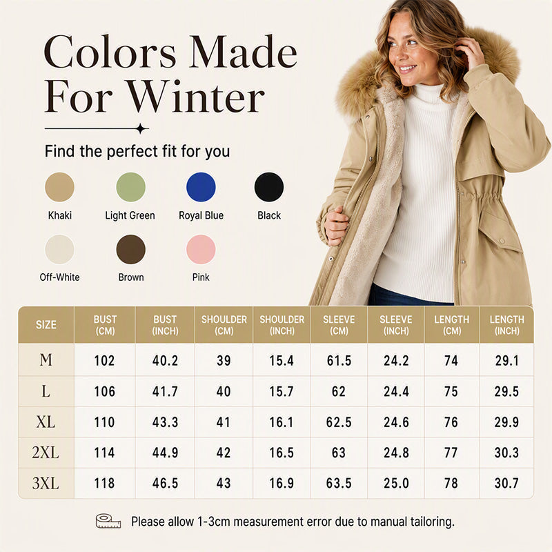Women's Mid-Length Plush-Lined Parka Jacket