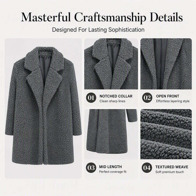 Women's Mid-Long Lambswool Coat