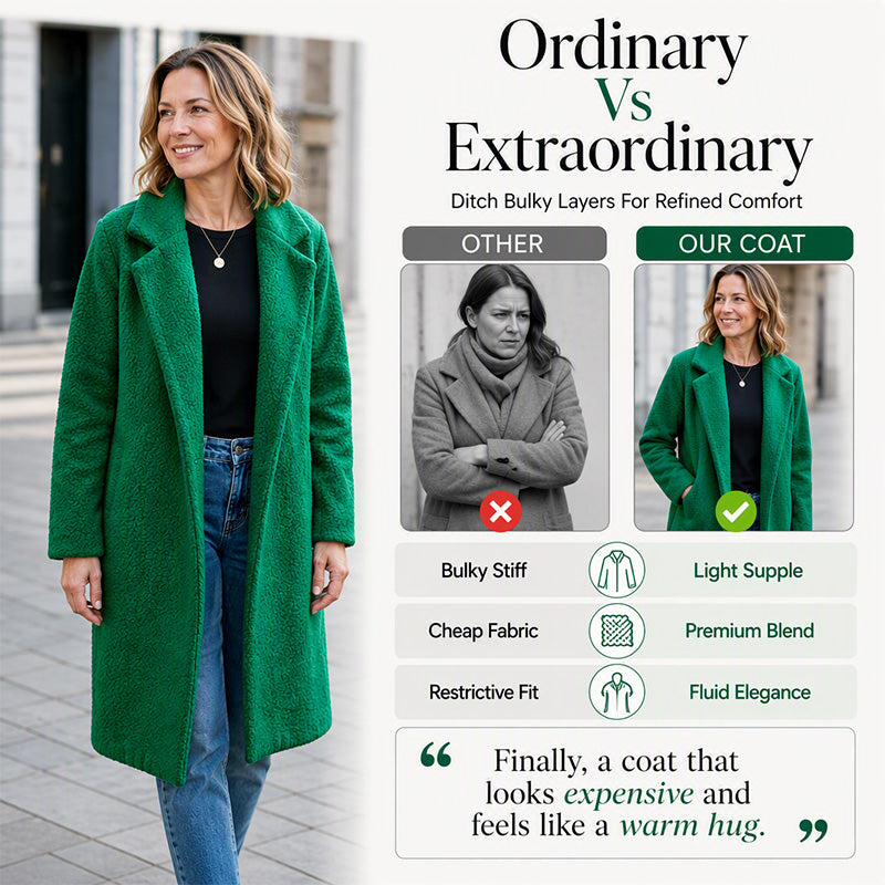 Women's Mid-Long Lambswool Coat