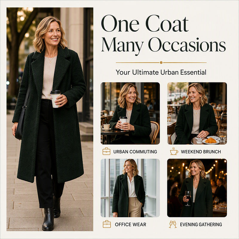 Women's Mid-Long Lambswool Coat