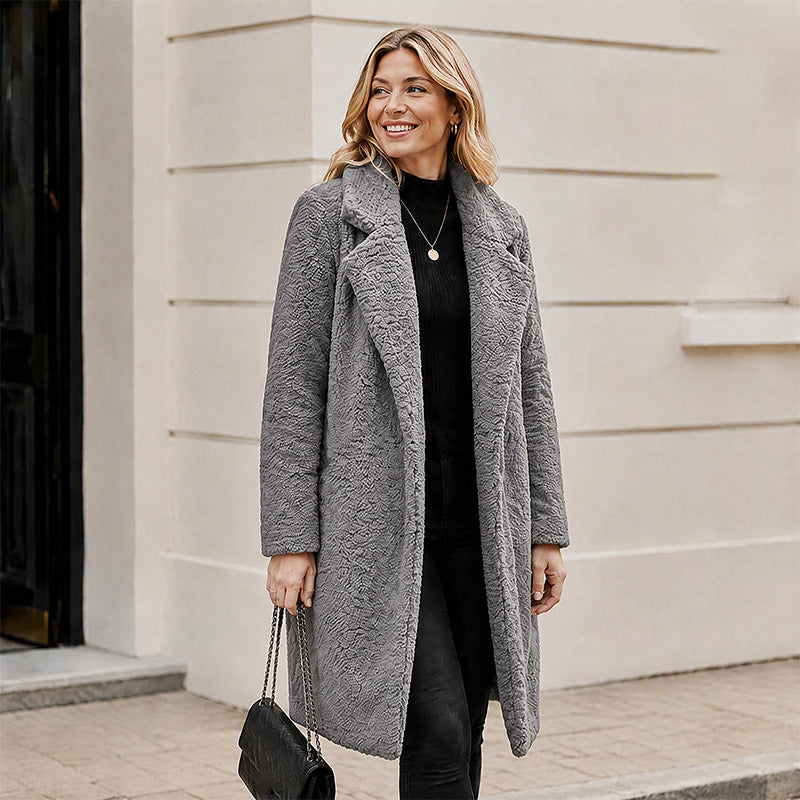 Women's Mid-Long Lambswool Coat