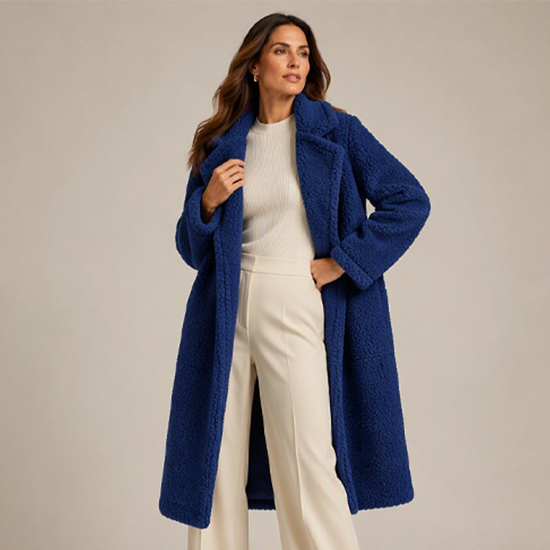 Women's Mid-Long Lambswool Coat