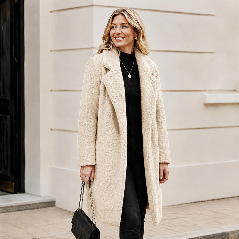 Women's Mid-Long Lambswool Coat