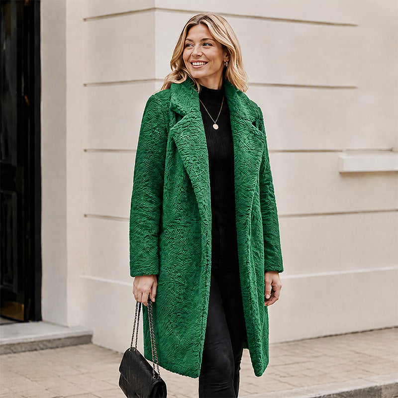 Women's Mid-Long Lambswool Coat