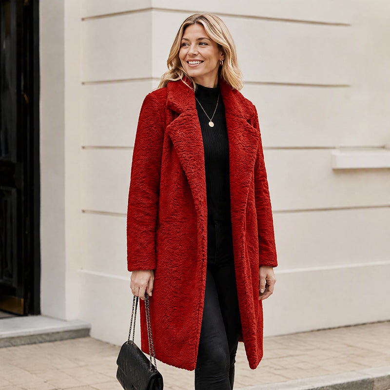Women's Mid-Long Lambswool Coat