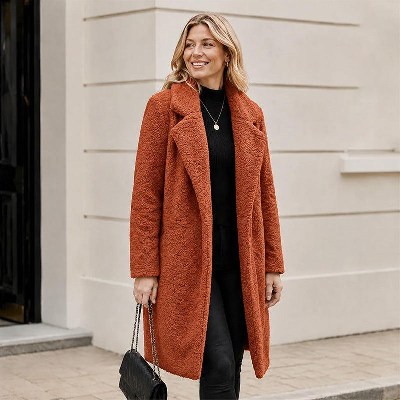Women's Mid-Long Lambswool Coat