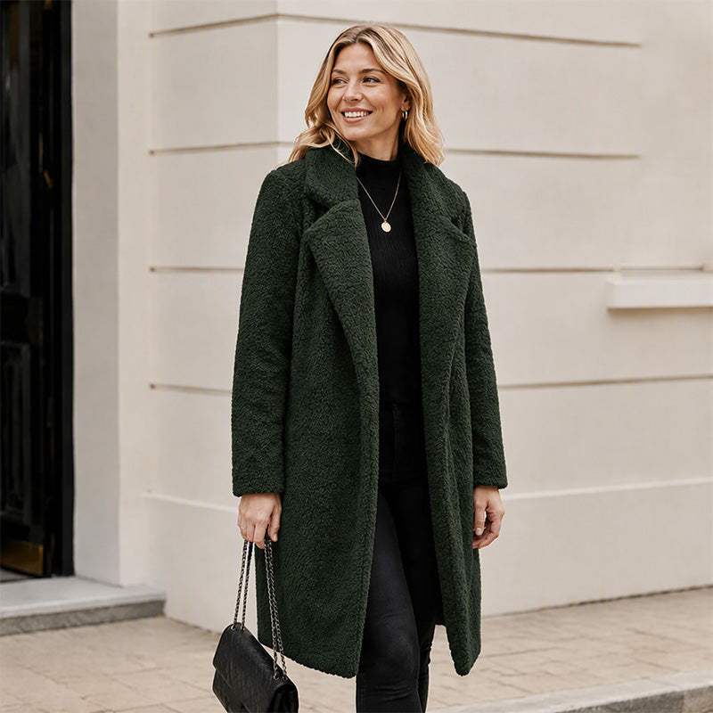 Women's Mid-Long Lambswool Coat